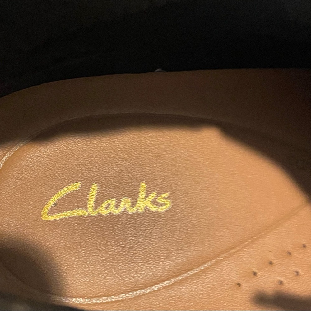Clarks Black Leather Ankle Booties - Picture 8 of 9